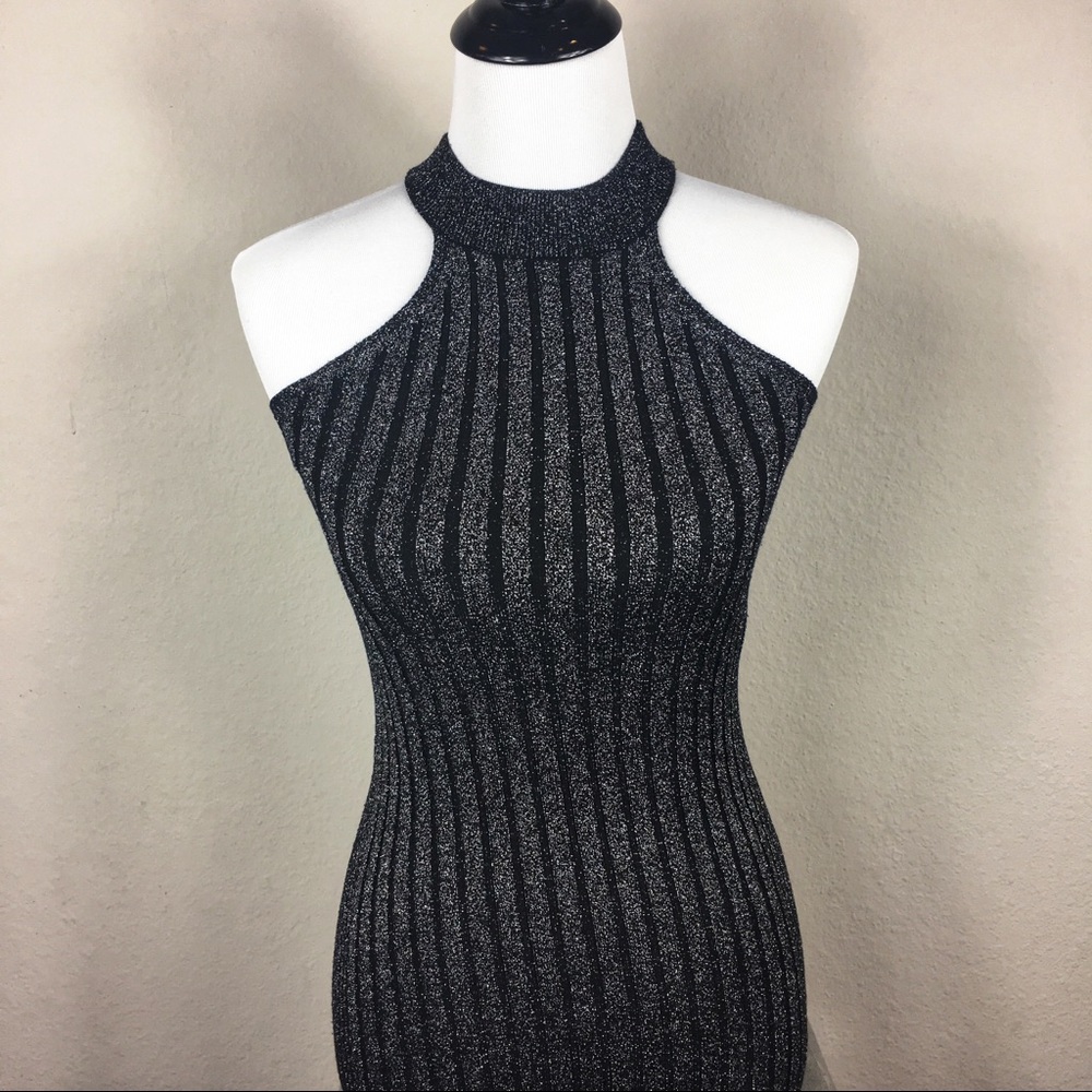Forever 21 Mock Neck Rib Knit Bodycon Dress